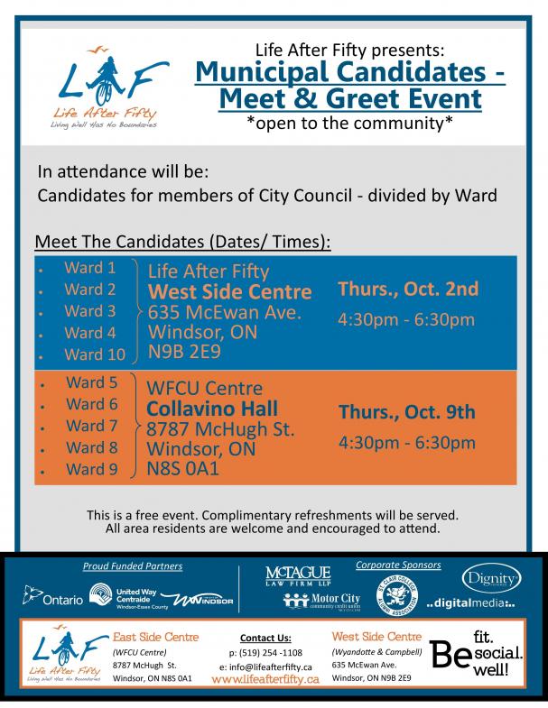 Municipal Candidates - Meet & Greet Events